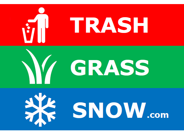 Trash, Grass, and Snow